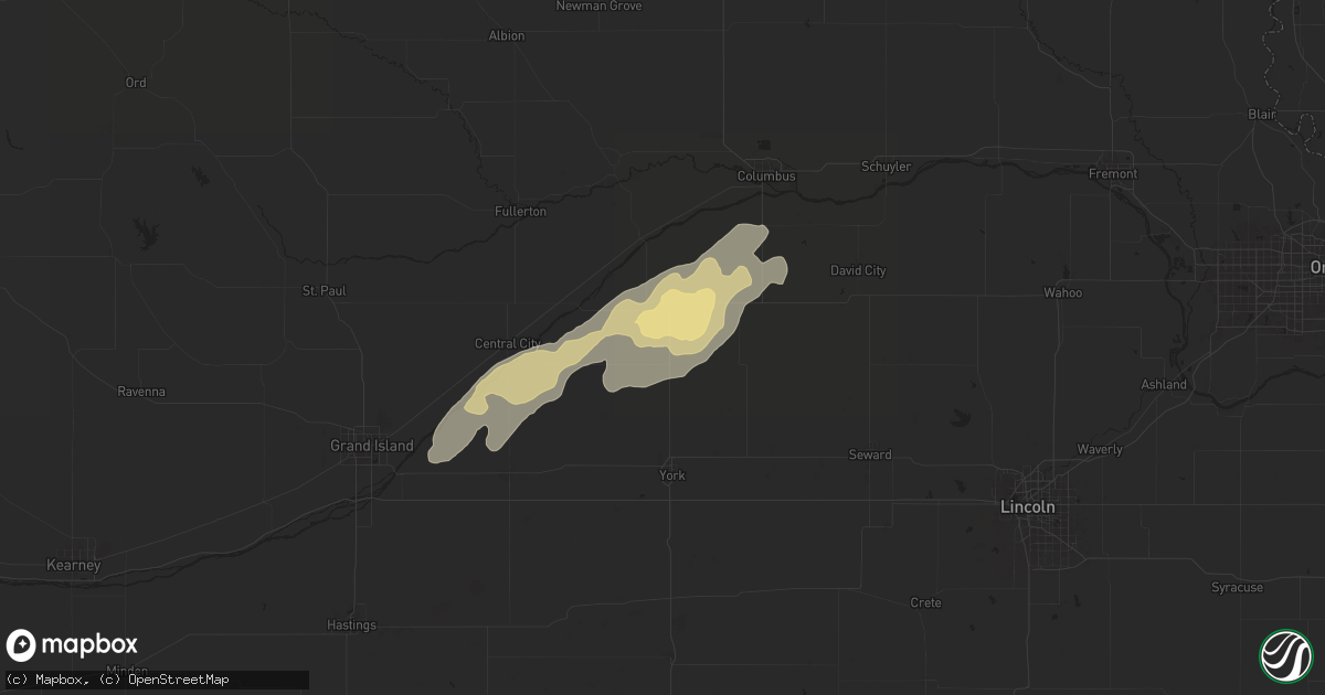 Hail map in Stromsburg, NE on June 18, 2024