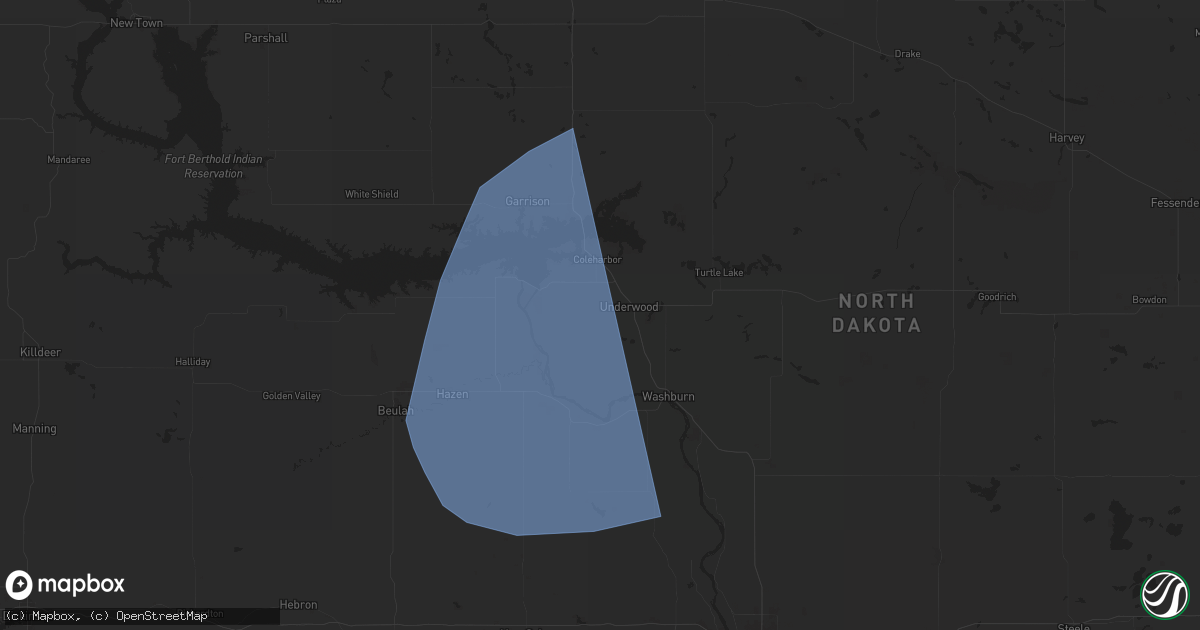 Hail map in Underwood, ND on June 18, 2024