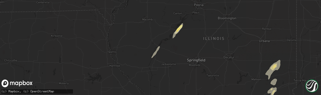 Hail map in Beardstown, IL on June 18, 2025