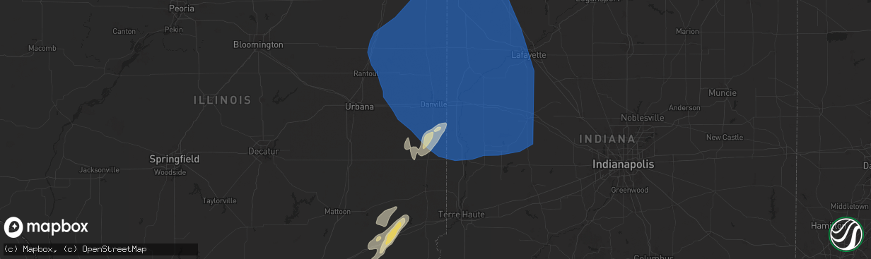 Hail map in Georgetown, IL on June 18, 2025
