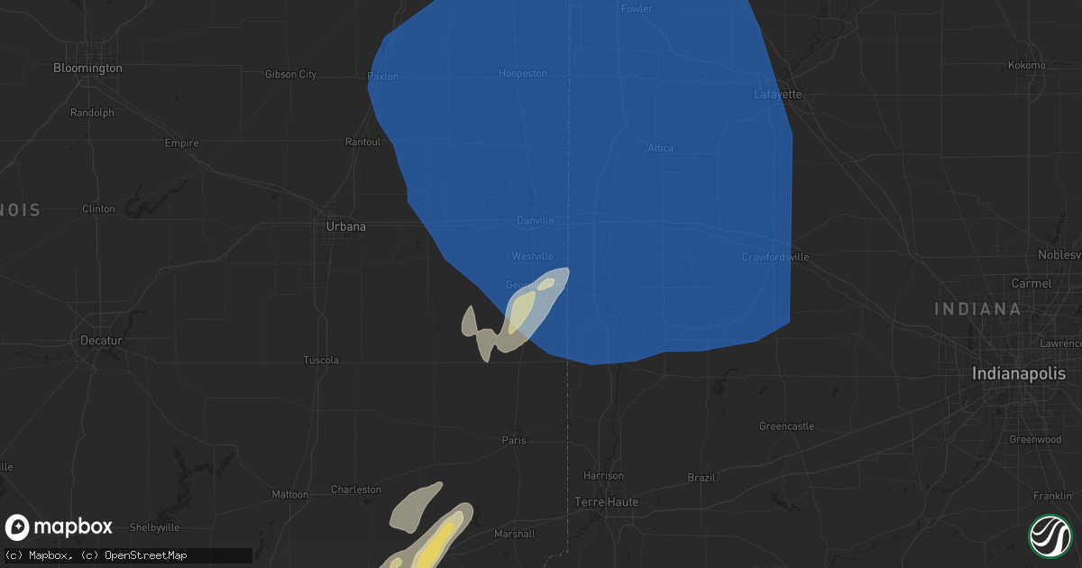 Hail map in Georgetown, IL on June 18, 2025