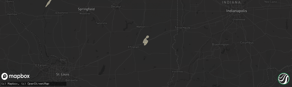 Hail map in Jewett, IL on June 18, 2025