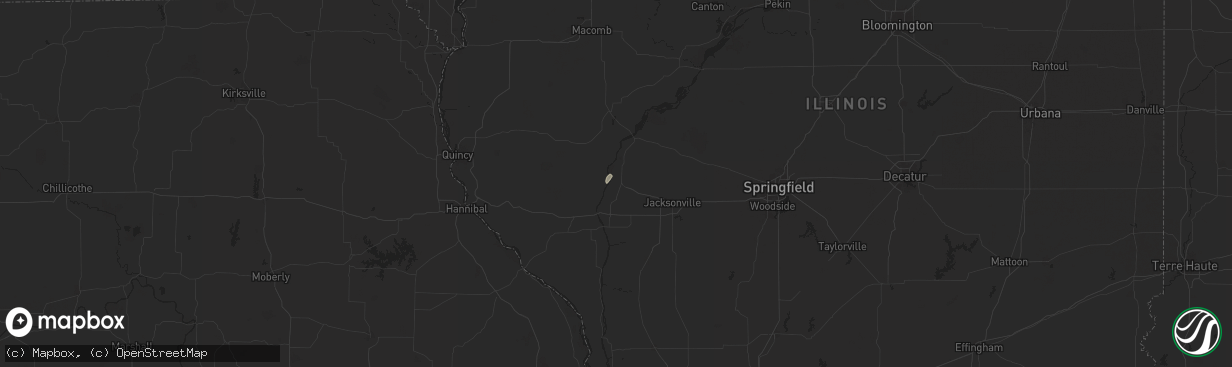 Hail map in Meredosia, IL on June 18, 2025