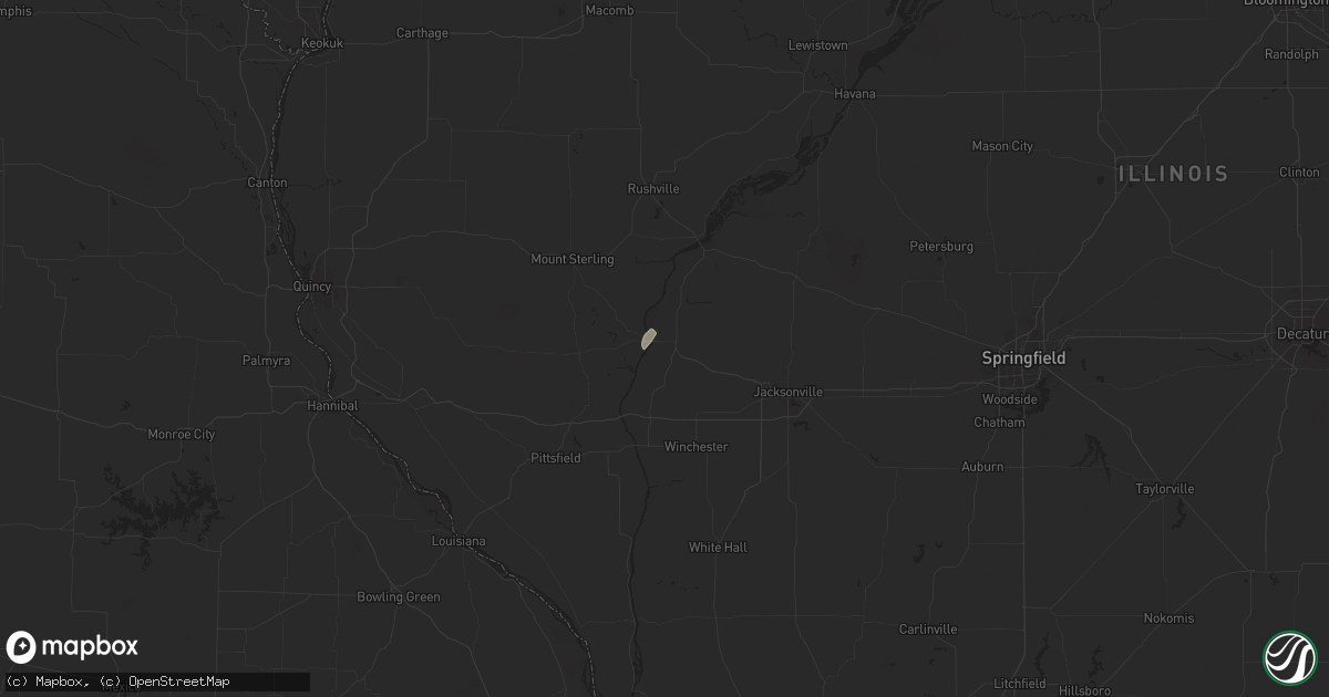 Hail map in Meredosia, IL on June 18, 2025