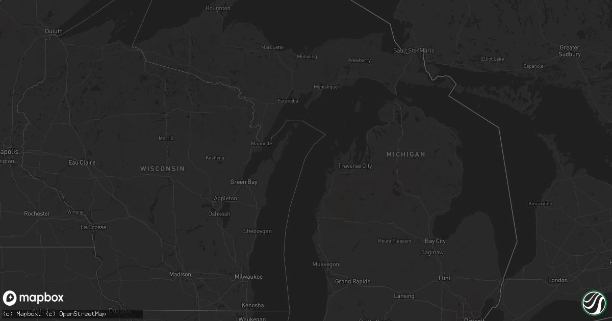 Hail map in Michigan on June 18, 2025