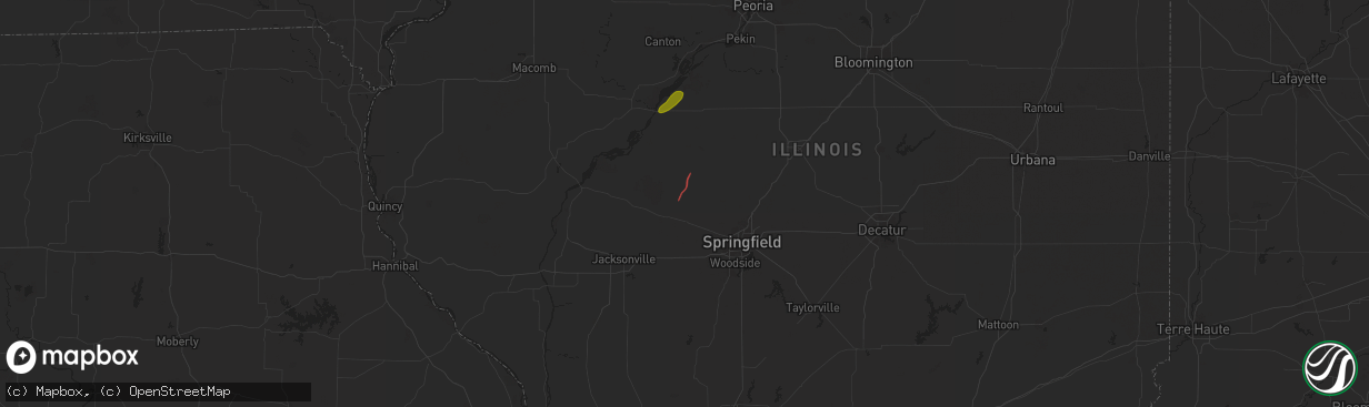 Hail map in Tallula, IL on June 18, 2025