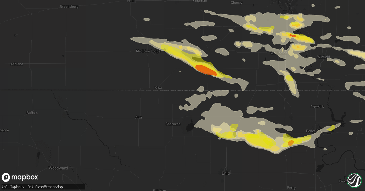 Hail map in Amorita, OK on June 18, 2026