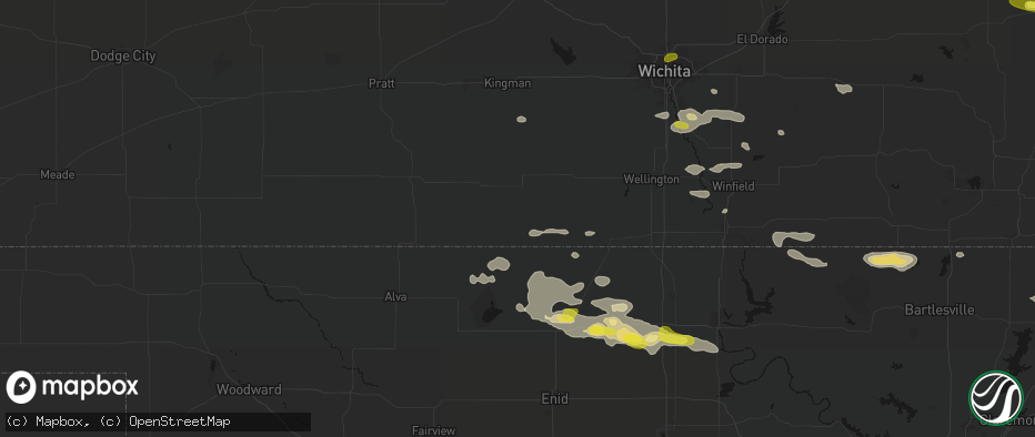 Hail map in Anthony, KS on June 18, 2026