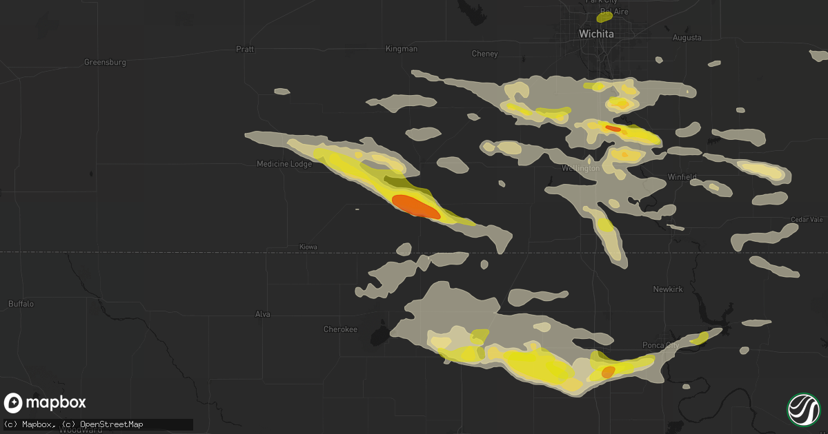 Hail map in Anthony, KS on June 18, 2026
