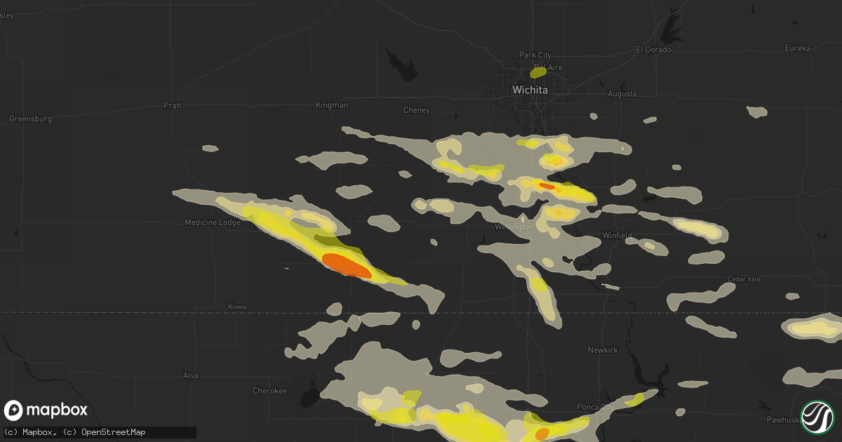Hail map in Argonia, KS on June 18, 2026
