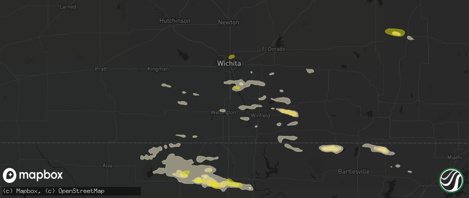 Hail map in Belle Plaine, KS on June 18, 2026