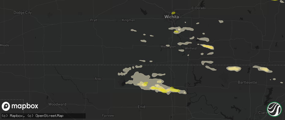 Hail map in Bluff City, KS on June 18, 2026