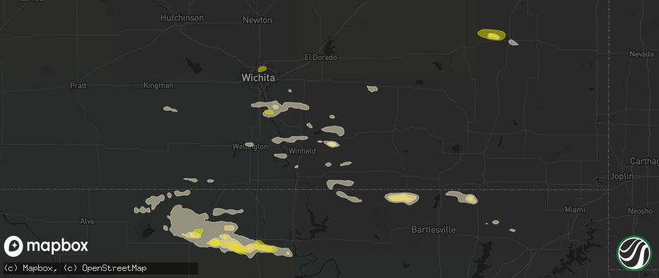 Hail map in Burden, KS on June 18, 2026