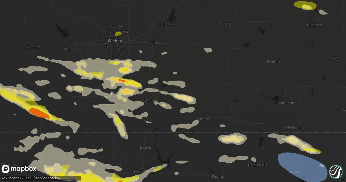 Hail map in Burden, KS on June 18, 2026