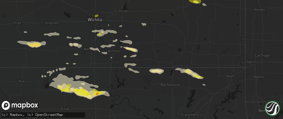 Hail map in Cedar Vale, KS on June 18, 2026