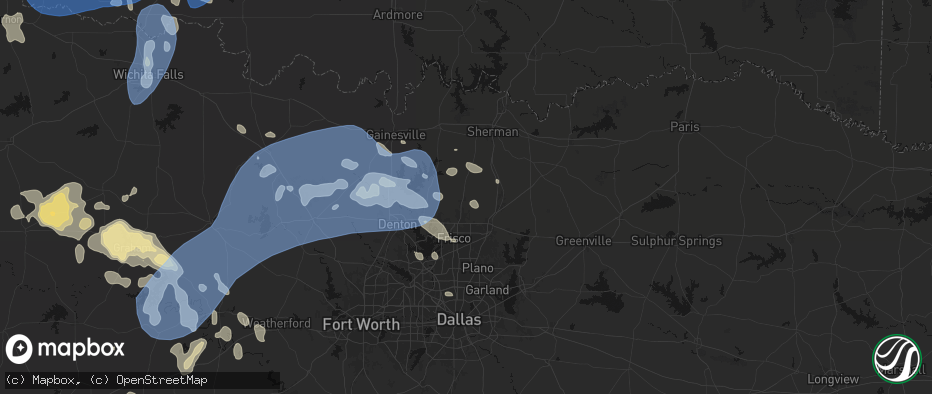 Hail map in Celina, TX on June 18, 2026
