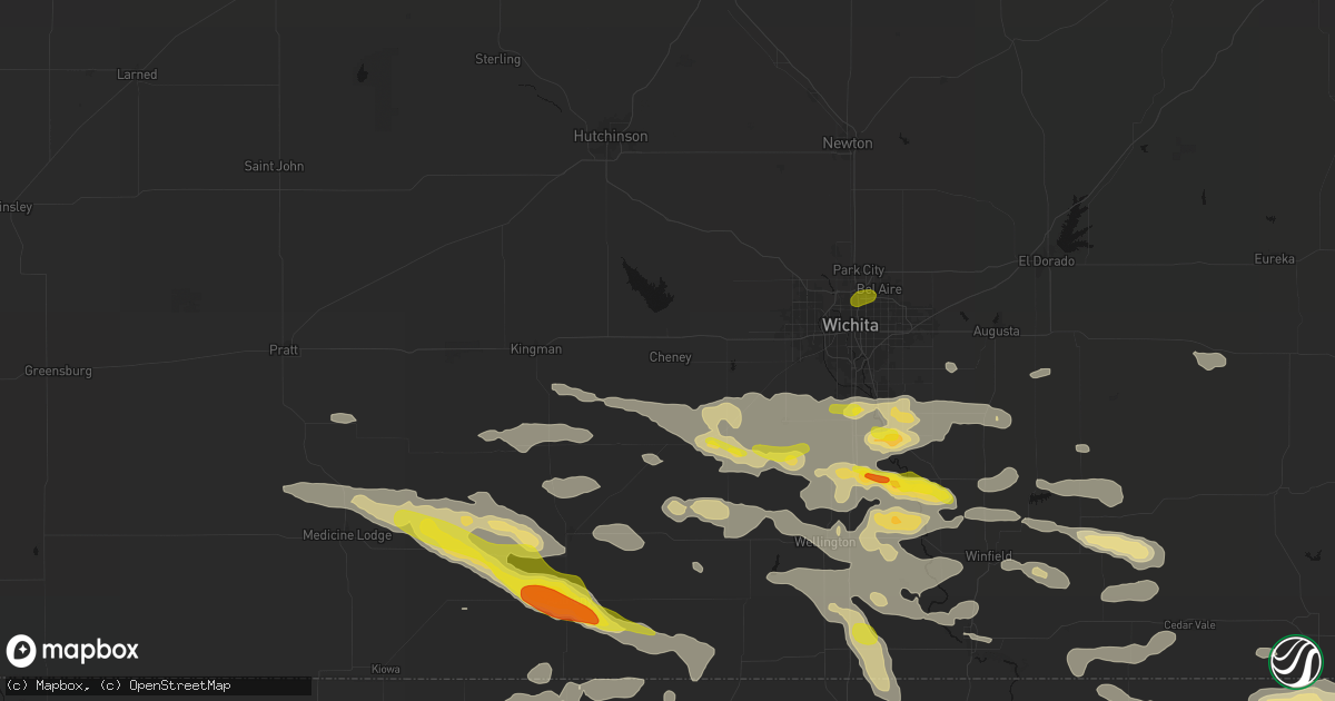 Hail map in Cheney, KS on June 18, 2026