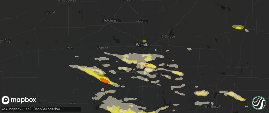 Hail map in Clearwater, KS on June 18, 2026
