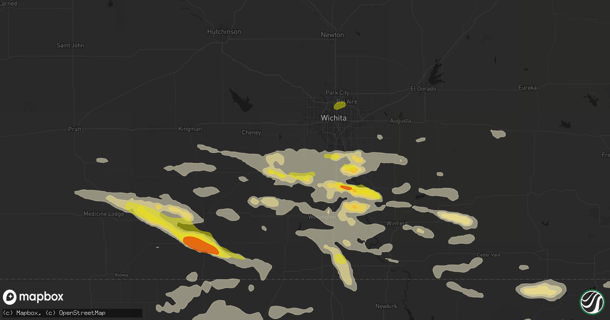 Hail map in Clearwater, KS on June 18, 2026