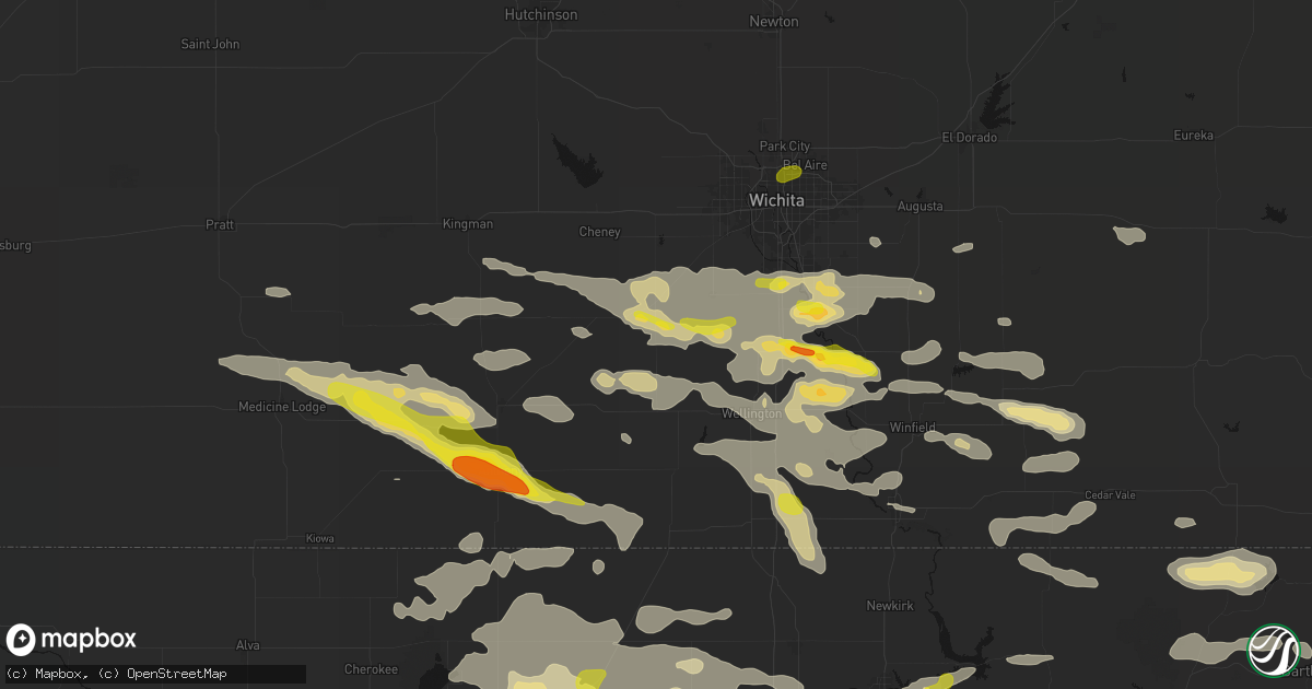 Hail map in Conway Springs, KS on June 18, 2026