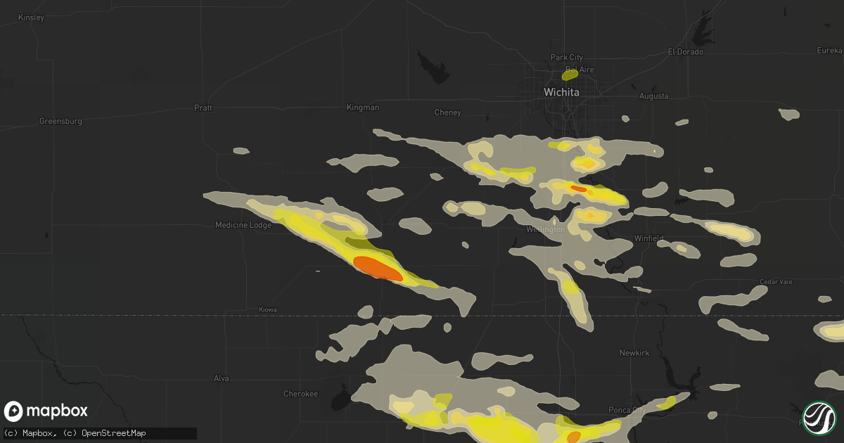 Hail map in Danville, KS on June 18, 2026