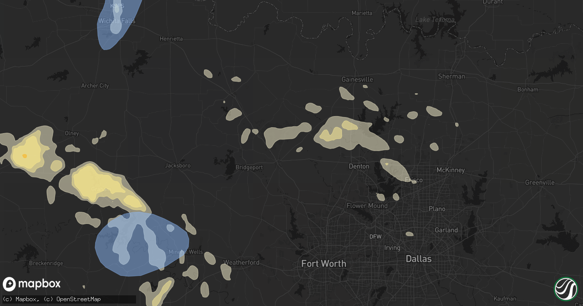 Hail map in Decatur, TX on June 18, 2026