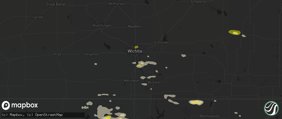 Hail map in Derby, KS on June 18, 2026