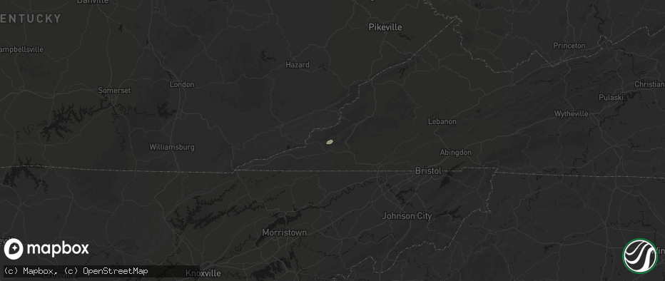Hail map in Dryden, VA on June 18, 2026