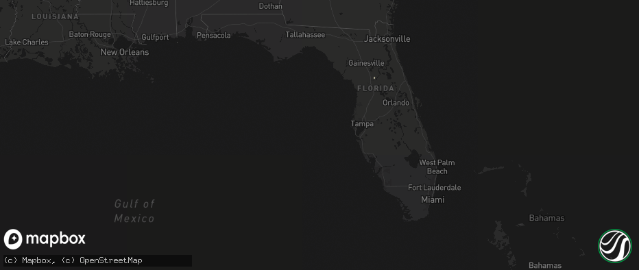 Hail map in Florida on June 18, 2026