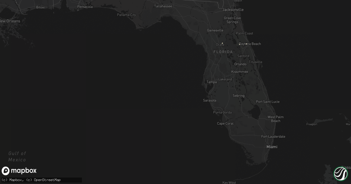 Hail map in Florida on June 18, 2026