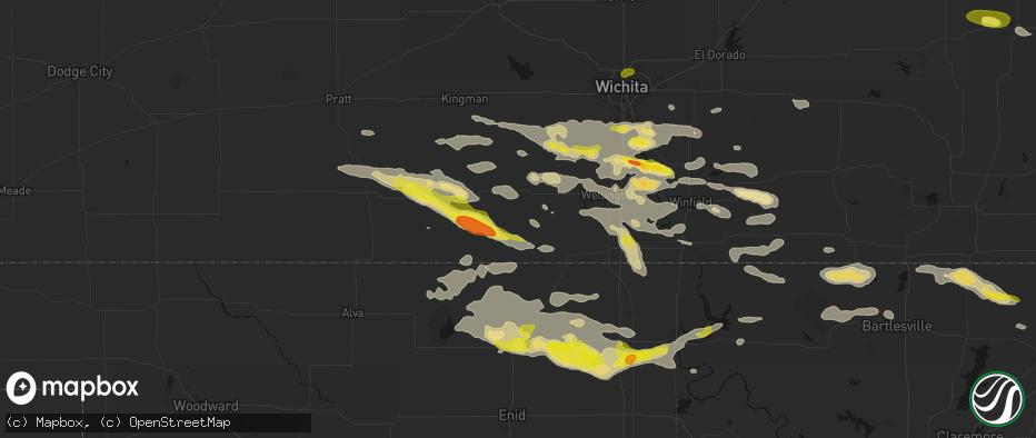 Hail map in Freeport, KS on June 18, 2026