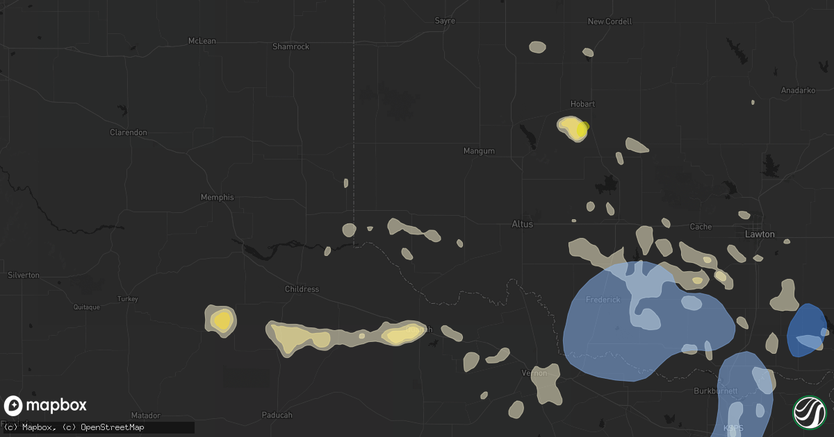Hail map in Gould, OK on June 18, 2026