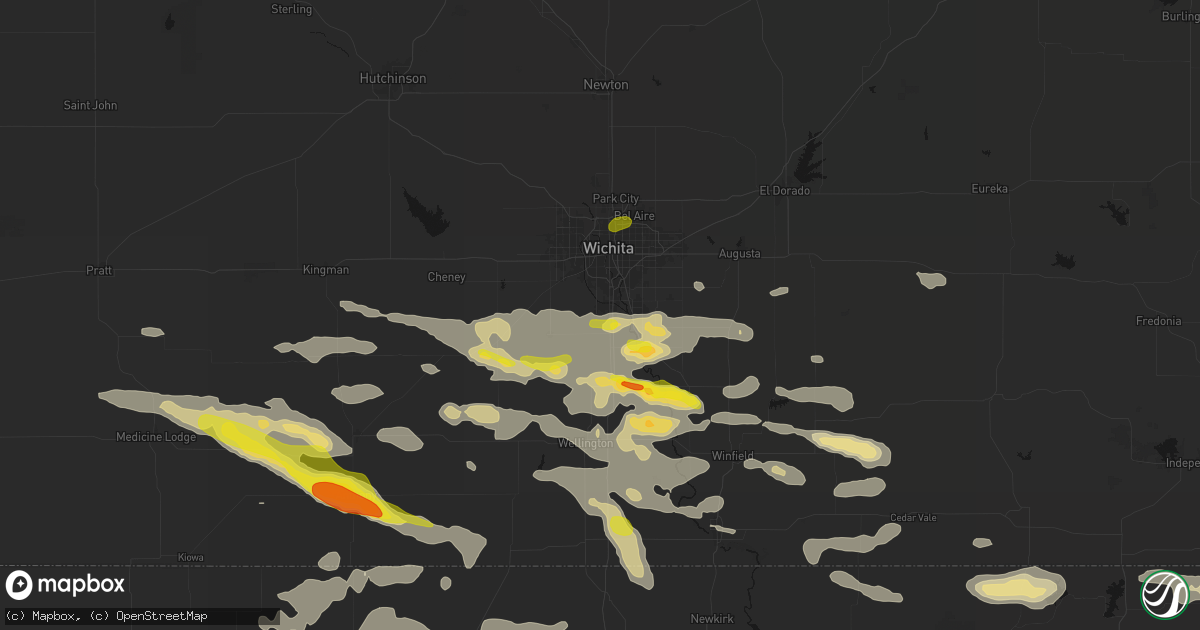 Hail map in Haysville, KS on June 18, 2026