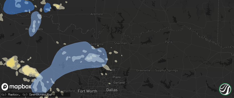 Hail map in Howe, TX on June 18, 2026