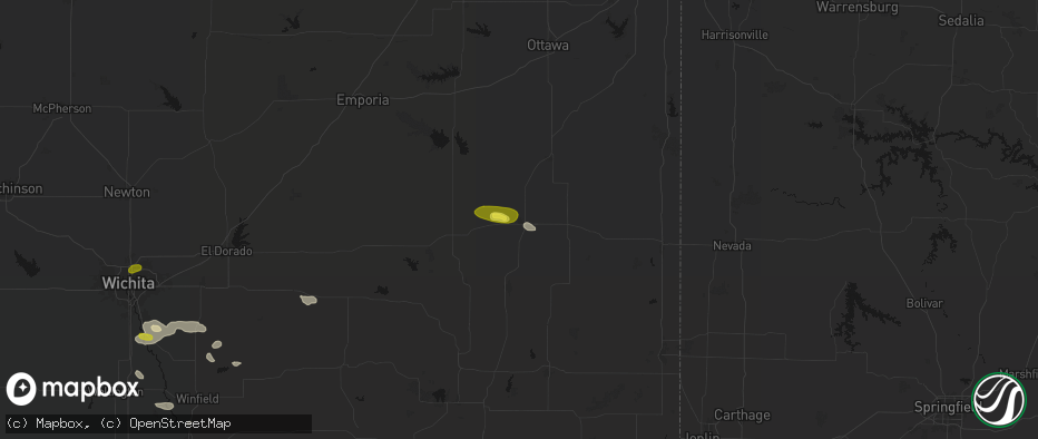 Hail map in Iola, KS on June 18, 2026
