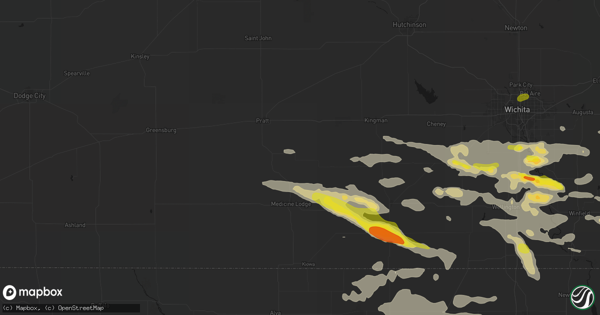 Hail map in Isabel, KS on June 18, 2026