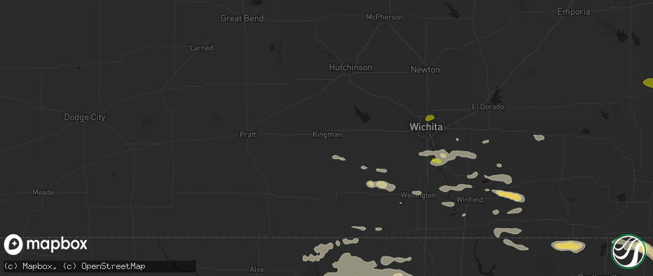 Hail map in Kingman, KS on June 18, 2026