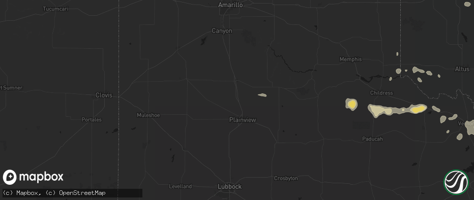 Hail map in Kress, TX on June 18, 2026