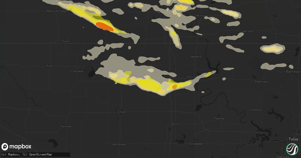Hail map in Lamont, OK on June 18, 2026