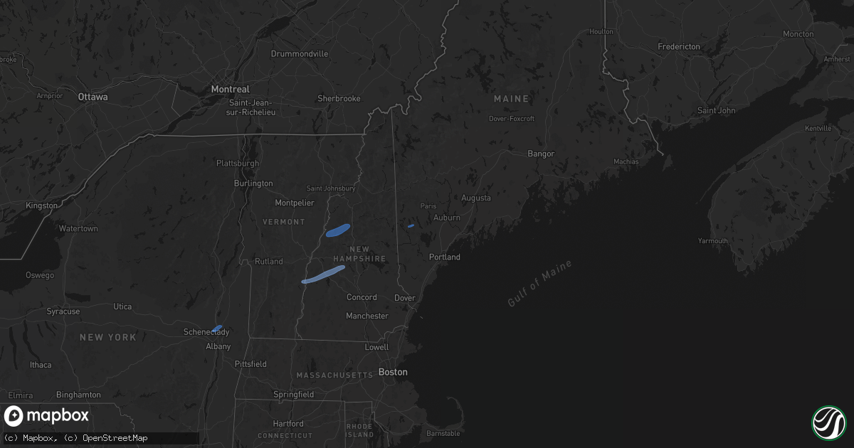 Hail map in Maine on June 18, 2026
