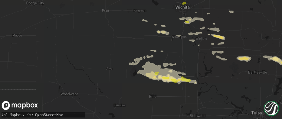 Hail map in Manchester, OK on June 18, 2026