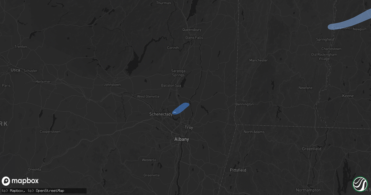 Hail map in Mechanicville, NY on June 18, 2026