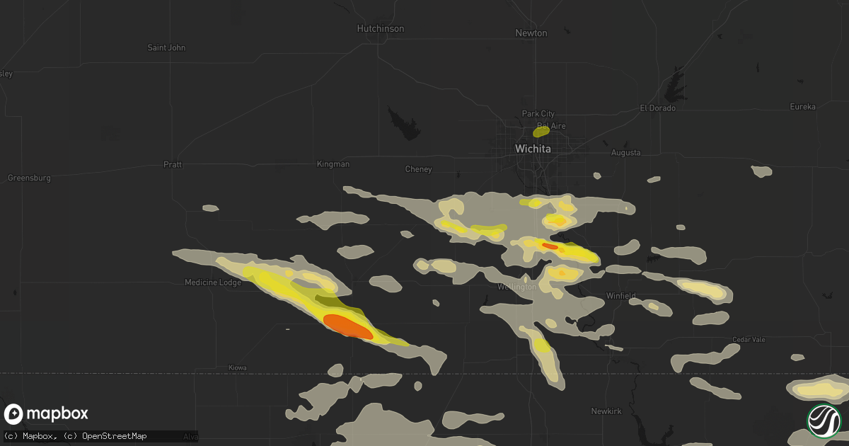 Hail map in Milton, KS on June 18, 2026