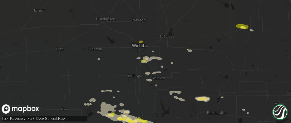 Hail map in Mulvane, KS on June 18, 2026