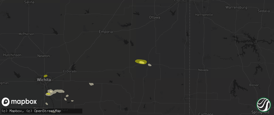 Hail map in Neosho Falls, KS on June 18, 2026