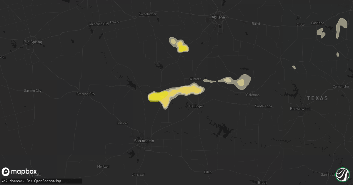 Hail map in Norton, TX on June 18, 2026