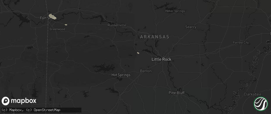 Hail map in Paron, AR on June 18, 2026