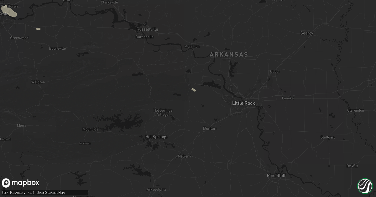 Hail map in Paron, AR on June 18, 2026