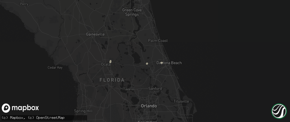 Hail map in Pierson, FL on June 18, 2026