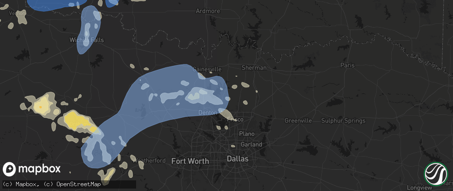 Hail map in Pilot Point, TX on June 18, 2026